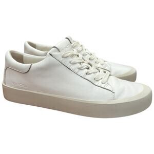 VINCE Gabi Leather Sneakers In White Size 8